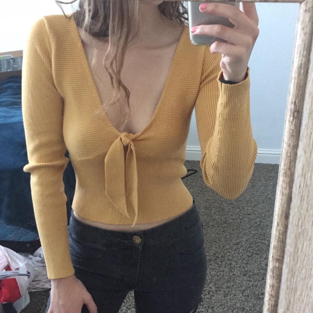 Tie Front Sweater